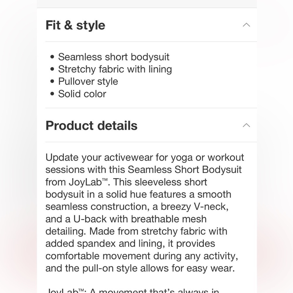 Women's Seamless Short Active Bodysuit - JoyLab™ Taupe new - Picture 9 of 10